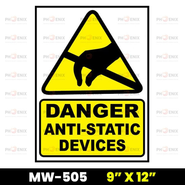 Danger Sign for Anti-Static Devices