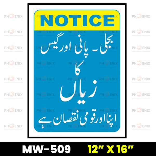 Save Electricity and Water Sign