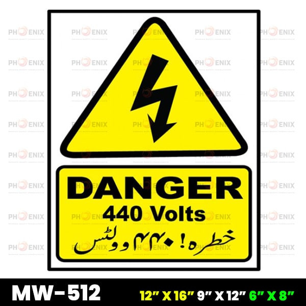 Danger 440 Volts Safety Sign