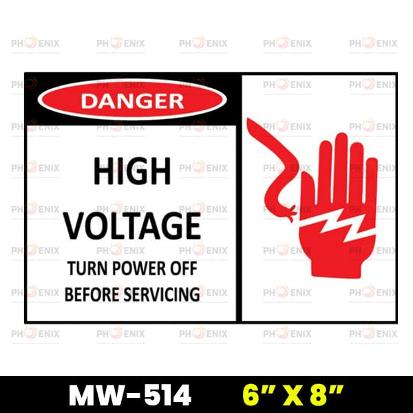 High Voltage Safety Sign