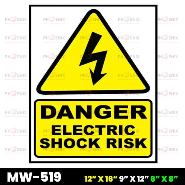 Danger Electrical Shock Risk Sign