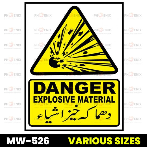 Danger Explosive Material Sign