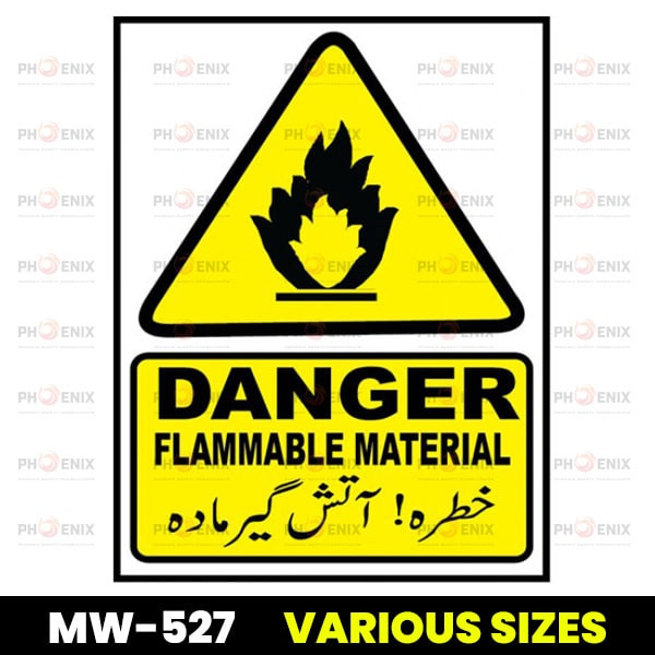 Danger Flammable Material Sign