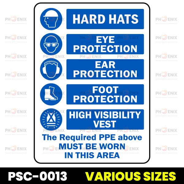 The Required PPE Must Be Worn Sign