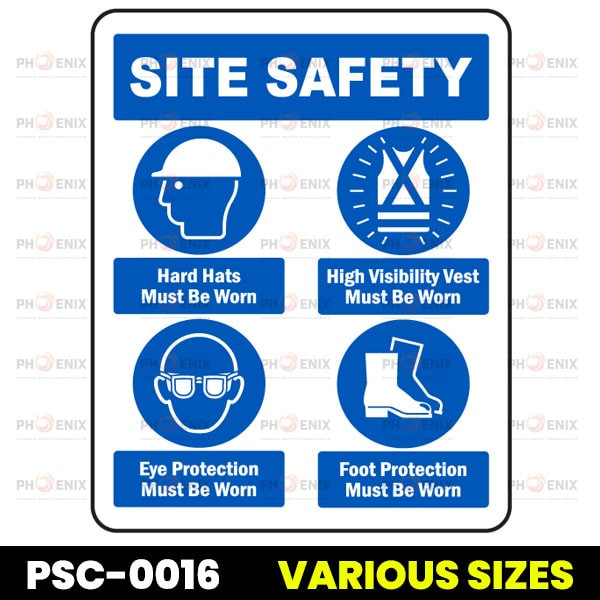 Site Safety Mandatory PPE Sign