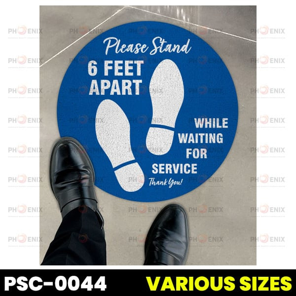 Please Stand 6 Ft Apart Floor Sign