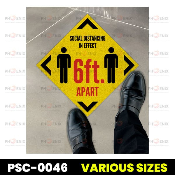 Social Distancing in Effect 6ft Floor Sign