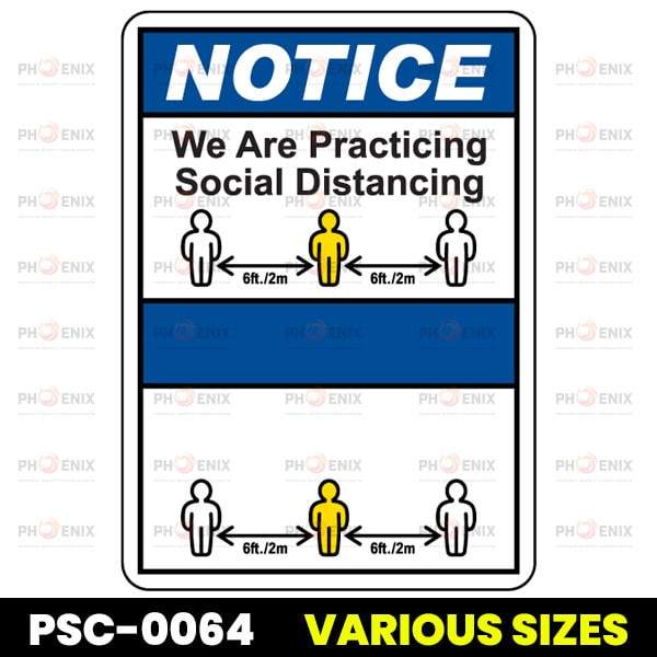 Bilingual We Are Practicing Social Distancing Sign