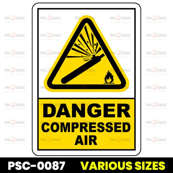 Danger Compressed Air Sign