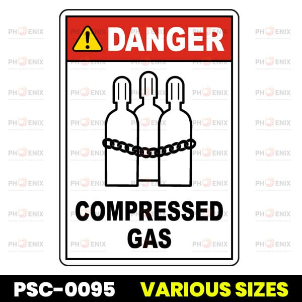 Danger Compressed Gas Sign