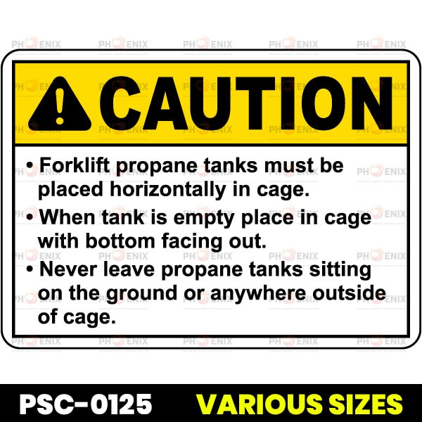 Caution Propane Tanks Sign