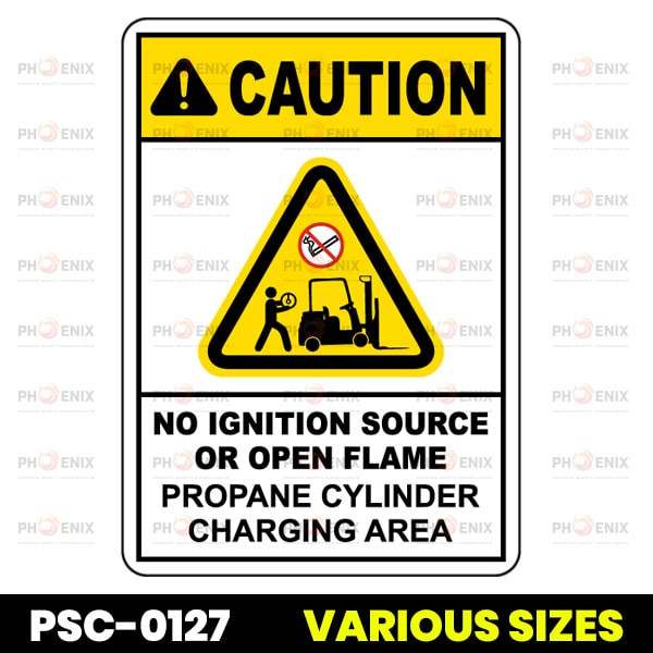 Caution Propane Cylinder Charging Area Sign