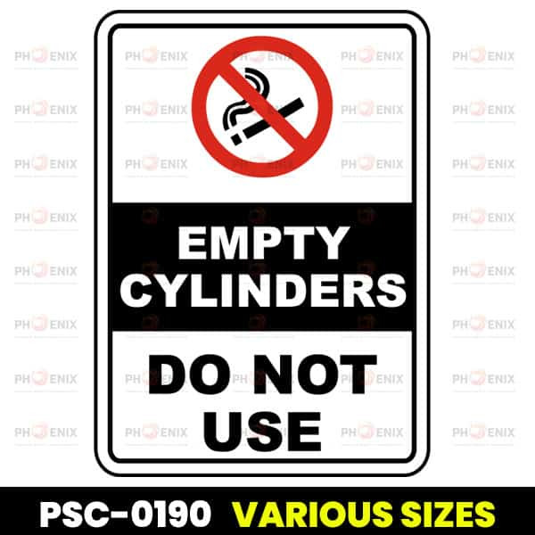 Empty Cylinders Do Not Use Sign