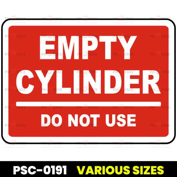 Empty Cylinder Do Not Use Sign
