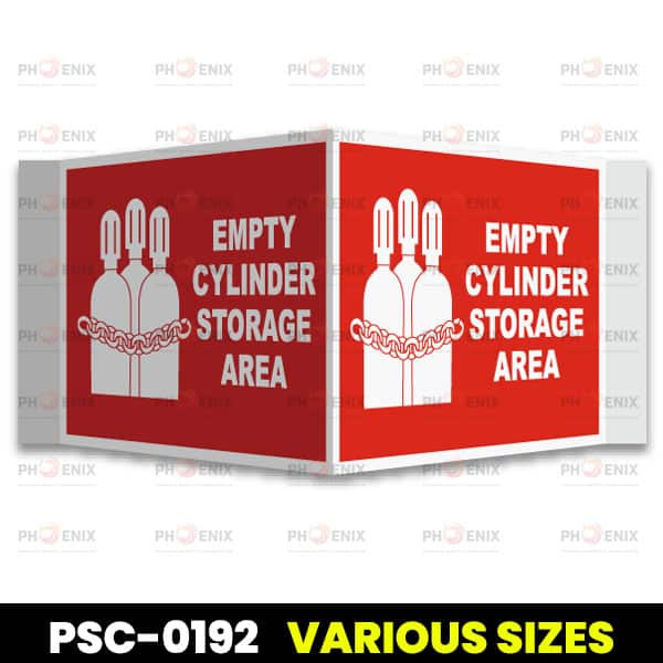 3-Way Empty Cylinder Area Sign