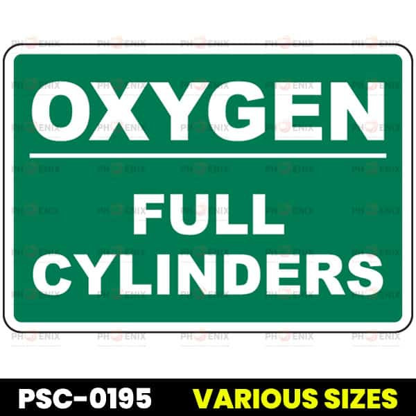 Oxygen Full Cylinder Sign